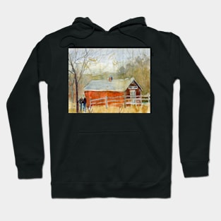 Barn Autumn New York State Hoodie